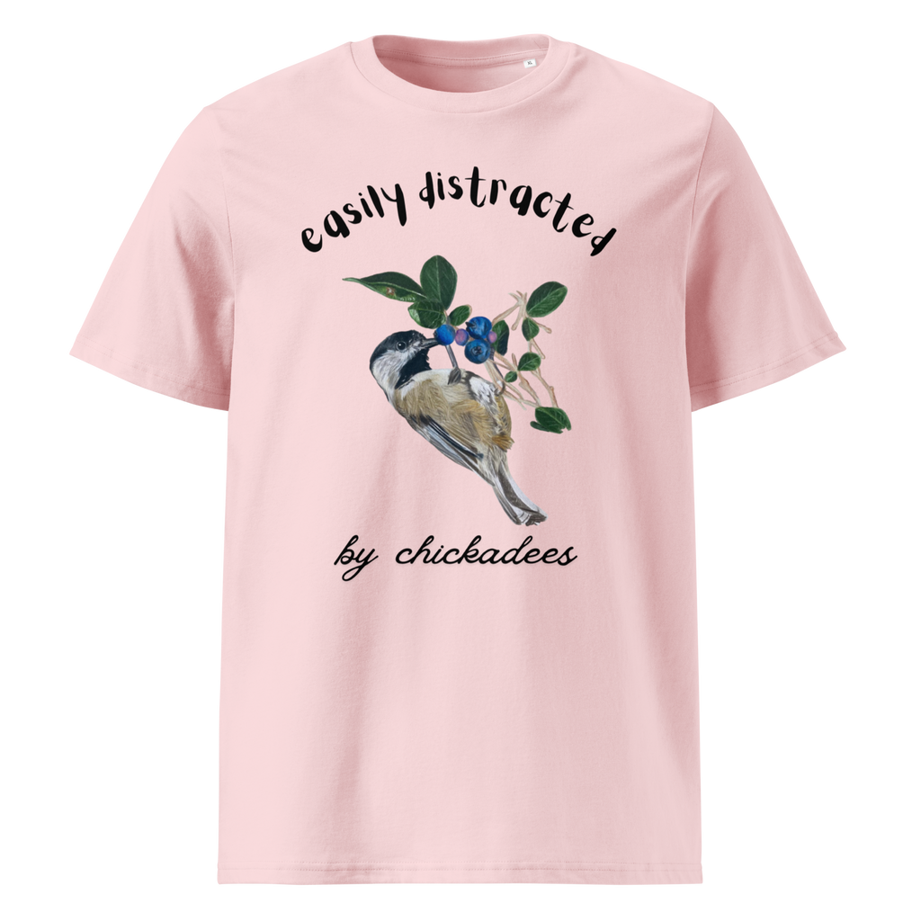 Easily Distracted by Chickadee Charm Organic Graphic Tee