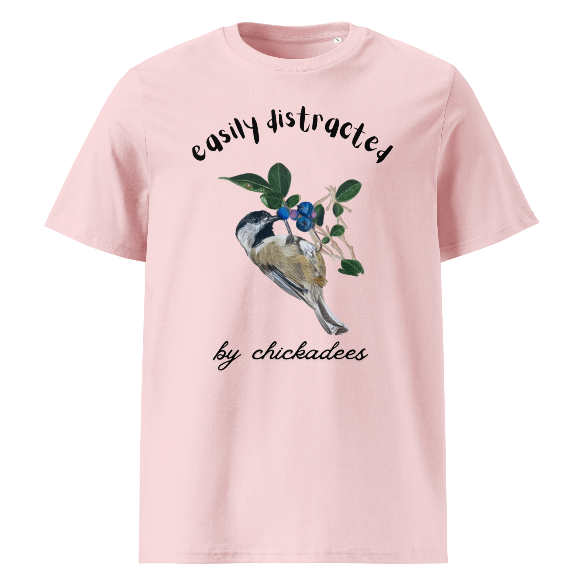Easily Distracted by Chickadee Charm Organic Graphic Tee