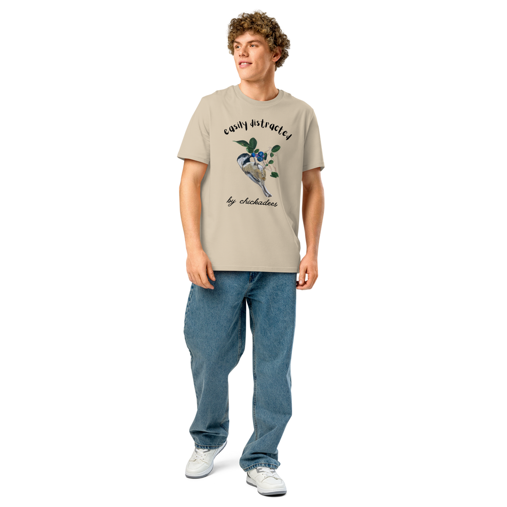 Easily Distracted by Chickadee Charm Organic Graphic Tee